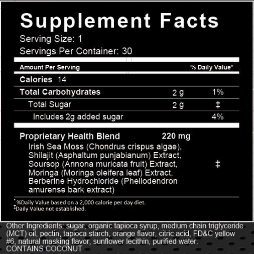 Remedi Moringa Gummies 30 Day Supply Supplement Facts